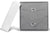 Bering collar in jewelry box with two heart pendants, silver-colored