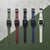 Relojes de pulsera digitales retro en cinco colores de correa: verde oliva, burdeos, negro, azul, blanco