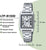 Reloj de mujer LTP-B150D con correa de acero inoxidable, esfera rectangular; dimensiones 31 mm