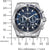 Reloj cronógrafo para hombre con esfera azul y subesferas de cronómetro, caja de acero inoxidable