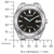 Reloj Citizen para hombre con esfera negra y caja de acero inoxidable con índices