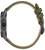Pulsera de hombre de perfil con caja negra y correa textil verde