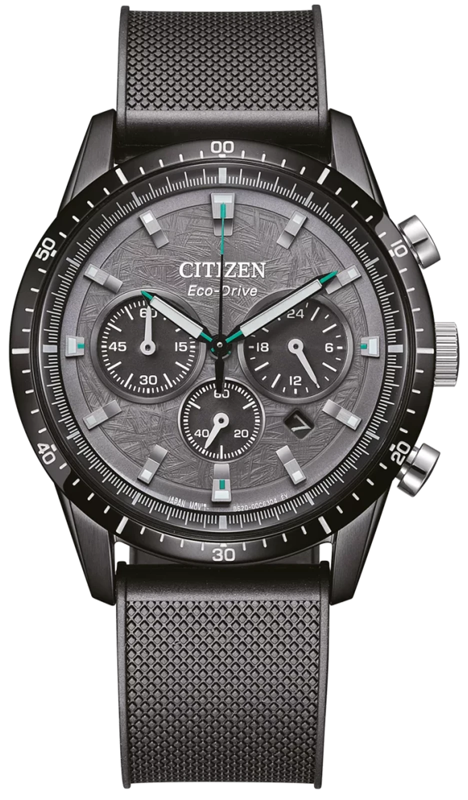 Reloj Citizen Eco-Drive para hombre con cronógrafo, caja negra y correa de malla