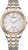 Reloj Citizen para mujer con brazalete bicolor de acero inoxidable, esfera redonda clara