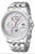 Reloj de mujer de acero inoxidable con esfera plateada y brazalete de eslabones