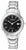Reloj de mujer de acero inoxidable con esfera negra, ventana de fecha a las 7 en punto, eslabones de pulsera