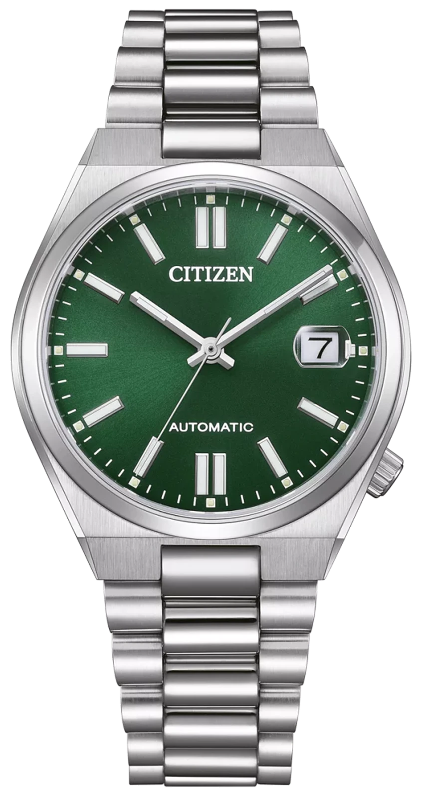 Reloj automático Citizen con esfera verde y correa de acero
