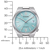 Reloj de hombre con caja de acero inoxidable plateado, esfera verde azulada y automático