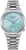 Reloj de hombre con correa de acero inoxidable plateado y esfera azul, automático, cristal de zafiro