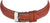 Pulsera de cuero marrón con hebilla de metal y costuras decorativas