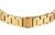Pulsera de reloj para mujer con eslabones dorados y detalle de diamantes en la pieza central