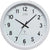 Reloj de pared redondo de plástico, esfera blanca con números y manecillas negras, JVD
