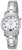 Reloj de mujer con pulsera de acero inoxidable, esfera blanca redonda con pantalla pequeña