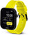 Reloj inteligente unisex inclinado con correa de silicona amarilla y bisel negro