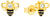 Pendientes de abeja con alas de oro amarillo, piedra brillante y rayas doradas y negras