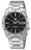 Reloj Seiko 5 para hombre con esfera negra, visualización de fecha y brazalete de metal