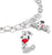 Charm de plata en eslabón con Snoopy y motivo de corazón rojo (Thomas Sabo)