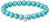 Pulsera de perlas turquesa con clip ovalado y ojal anular