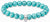 Pulsera de cuentas turquesa con ojal plateado para charm y cuentas con estampado turquesa