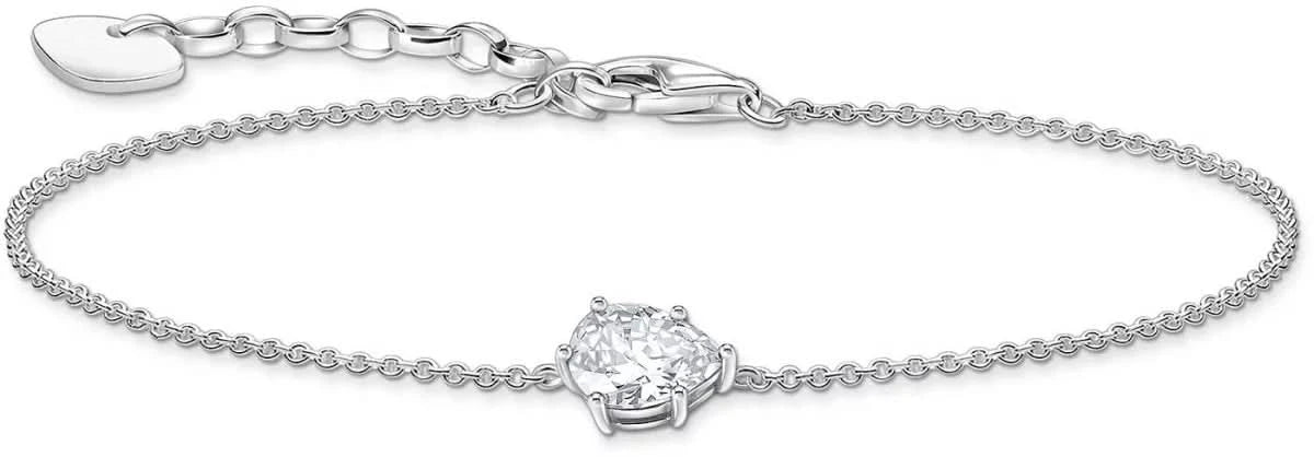 Pulsera Thomas Sabo de cadena plateada con colgante de pedrería