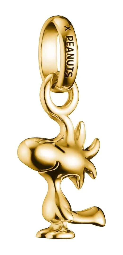 Colgante Charm Thomas Sabo, bañado en oro de 18k, motivo Snoopy con inscripción "PEANUTS"