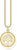 Collar chapado en oro con colgante redondo y motivo de árbol, cadena de eslabones dorados