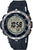 Reloj de hombre con pantalla digital, correa de plástico negra y bisel metálico