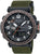 Reloj Casio Pro Trek para hombre con correa textil verde, esfera negra y pantalla digital
