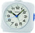 Despertador analógico Seiko con esfera blanca y manecilla azul