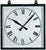 Reloj de pared GER-Technik con marco de metal, esfera blanca y números romanos, manecillas negras