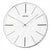 Reloj de pared Seiko: reloj redondo con esfera blanca, manecillas negras y borde metálico