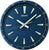 Esfera azul del reloj de pared Seiko con manecillas blancas, marcadores de índice y logotipo SEIKO