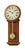 Reloj de pared de madera con péndulo, números romanos y esfera color crema