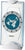 Reloj de mesa con esfera redonda en azul petróleo, mapa del mundo, borde plateado, Seiko
