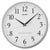 Reloj de pared radiocontrolado, reloj redondo de plástico con esfera y manecillas negras, Ø 30 cm