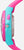 Reloj infantil con correa de silicona rosa y caja turquesa, botón de control lateral