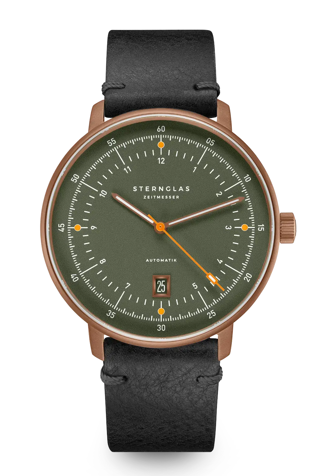 Sternglas Hamburg Pro Automatik Herren Armbanduhr Bronze • Automatikwerk • Saphirglas