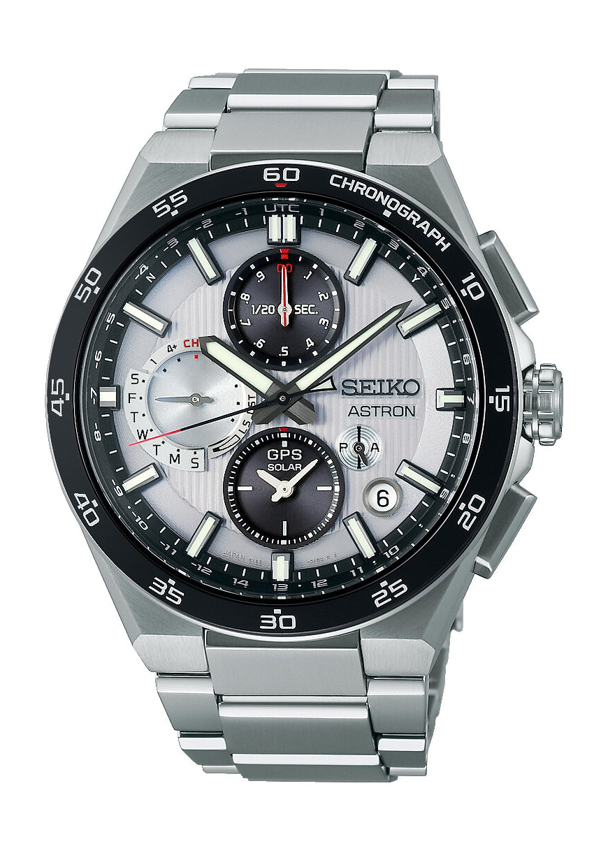 Seiko Astron GPS Solar Dual Time Chronograph • GPS-Solarwerk Kaliber 5X83 • Titan-Saphirglas-Kombination