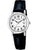 Lorus Dress RH765AX5 Damen Armbanduhr Weiß • Mineralglas • Schwarzes Lederband