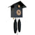 Rombach & Haas LIFE SK34-2 Reloj de Pared Negro • Movimiento Mecánico de 8 Días • Reloj de Cuco Original de la Selva Negra
