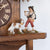 Rombach & Haas Tradition 3465 Reloj de Pared Madera (oscura) • Movimiento Mecánico de 8 Días • Reloj Cucú de la Selva Negra Tallado a Mano