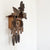 Rombach & Haas TRADITION 4560-N Reloj de Pared Madera Oscura • Mecanismo Mecánico de 8 Días • Reloj Búho Tallado a Mano