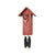 Rombach & Haas Classic SLM3H-3 Reloj de Pared Madera Natural/Rojo • Mecanismo Mecánico de 8 Días • Reloj de Cuco Original de la Selva Negra