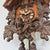 Rombach & Haas TRADITION 3460-N Reloj de Pared Madera (oscura) • Movimiento Mecánico de 8 Días • Reloj Búho Tallado a Mano