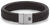 Pulsera de cuero de cuero trenzado marrón oscuro con cierre de acero inoxidable