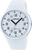 Reloj Lorus de cuarzo con correa de plástico blanca y esfera analógica, resistente al agua