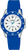 Reloj Lorus para niña con correa de silicona azul, caja redonda de acero y esfera azul