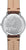 Fondo de reloj para hombre con inscripción de cristal de zafiro y correa de cuero marrón