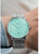 "Sternglas Naos reloj en la muñeca con esfera color menta y correa de metal"