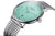 Sternglas Naos watch, side view with mint dial and stainless steel strap